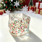 Christmas Glitter Maltose Squishy – Confetti Cube