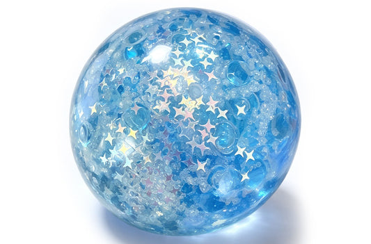 Glitter Maltose Squishy Ball – 6cm – Blue