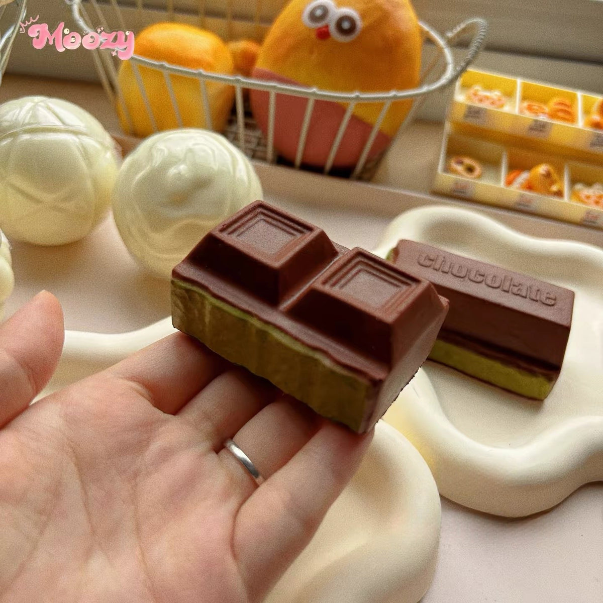 Mini Matcha Chocolate Block Slow-Rising Squishy – Default Title