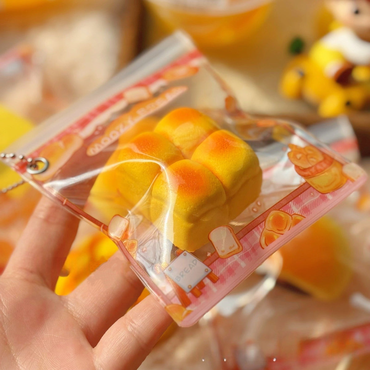 Mini Four-Piece Bread Slow-Rising Squishy – Default Title