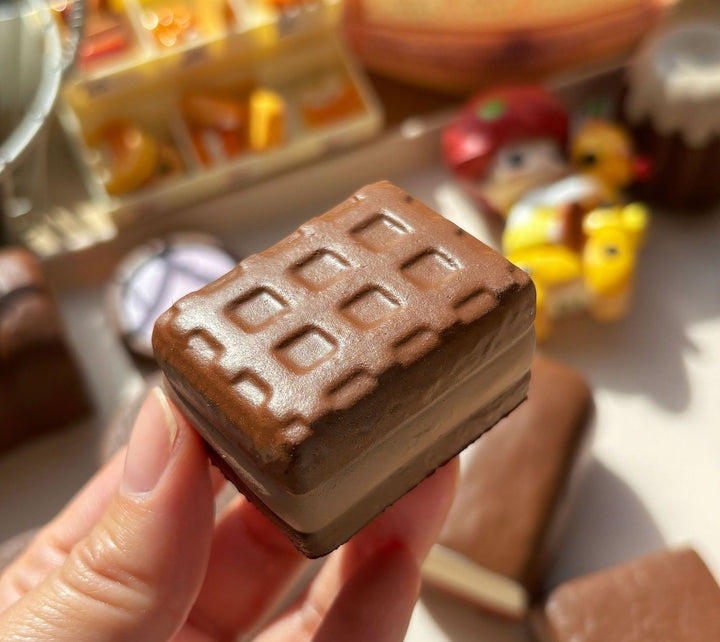 Mini Square Chocolate Wafer Slow-Rising Squishy