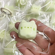 Mini Water-Filled Cat Squishy – Melon Cat