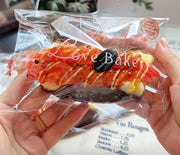 Premium Bread Series Silicone Squishy – Grilled Prawn Cheese Taco