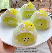 Premium Daifuku Dessert Series Silicone Squishy – Kiwi Snow Skin Mochi