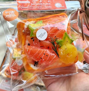 Premium Tart Series Silicone Squishy – Fruit Salmon Toast