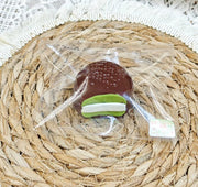 Thick Cream-Clay Pie Squishy – Matcha Dark Chocolate
