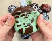 Wax-Skin Crunchy Squishy Ball – 7cm – Green